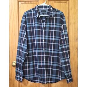 Banana Republic Shirt Men's XL Camden Fit Plaid Classic Preppy Office Workwear
